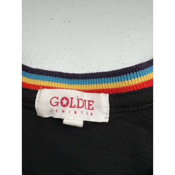 Goldie Tank Top Rainbow Trim Pima Cotton Sleeveless Casual XS - Picture 2 of 5